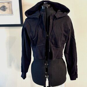 Cotton Blend Cropped Hoodie- Medium